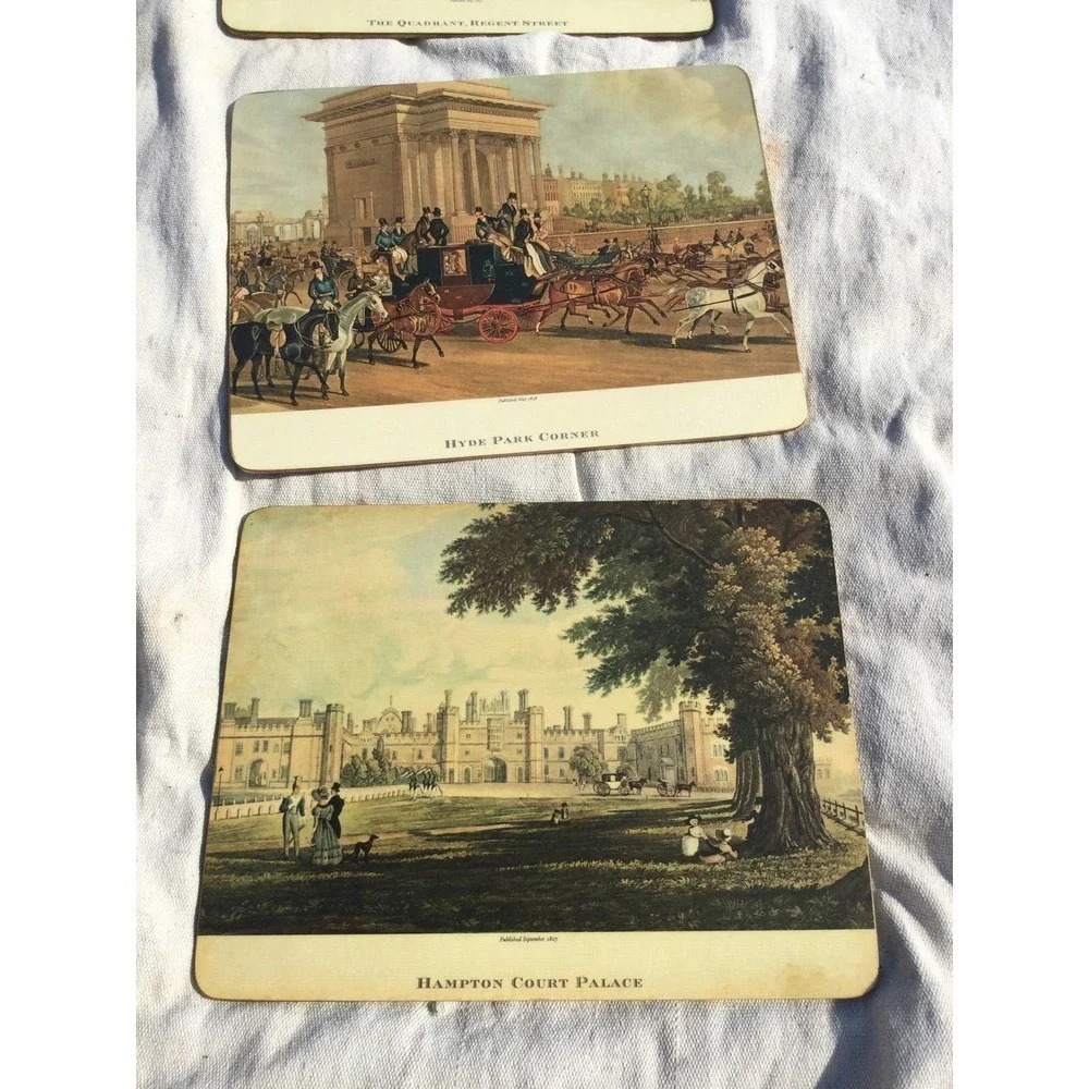 Vintage‎ W.j.b. Ltd 6 placemats Cotswold tableware renown series A6 old London